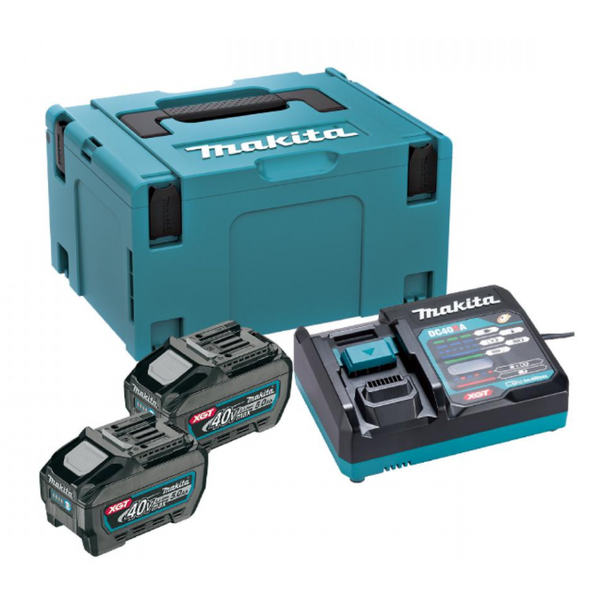 Makita 191V42-8 40V 5.0Ah電池充電套裝 (2粒電池/充電器/連結箱)